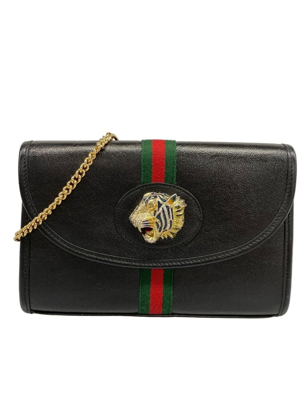 Gucci Shoulder Bag Raja Small Sherry Black Gold Multi Leather